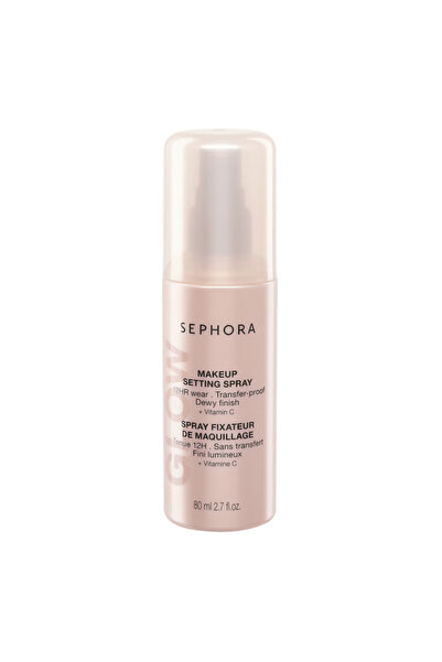 SEPHORA GLOW Makyaj Sabitleme Spreyi – Parlak, Kalıcı, Akmaz 80 ml