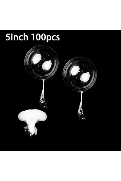 Choice 5inch Clear 100pcs Mini 5inch Round Small Bobo Balloon, Suitable For Mermaid Shark Birthday Party Fa