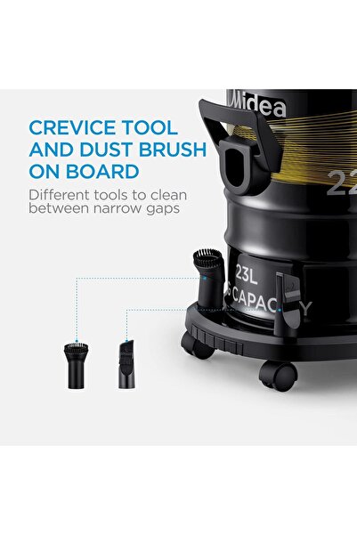 Midea Drum Vacuum Cleaner 2200 Watts, 23 Liters -mdvc23