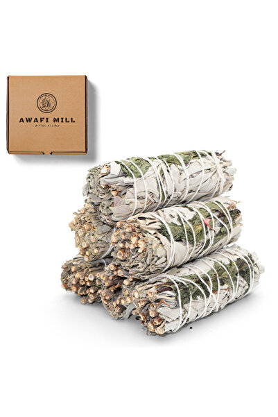 AWAFI MILL عصا مريمية بيضاء مع نعناع - عبوة من 3 أعواد