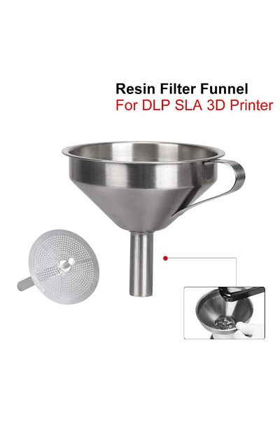 Choice 2PCS 3D Printer Resin Filter Funnel Stainless Steel Removable Double Strainer UV Resin Filter Cup Fo