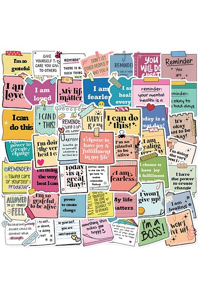 Choice 50pcs 50pcs Self Affirmation Motivational Labels Stickers Diy Motorcycle Scooter Bike Skateboard Lap