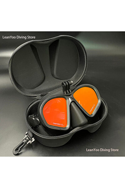 Choice قناع غوص احترافي منخفض الحجم مع حامل كاميرا ونظارات غوص من الزجاج المق...