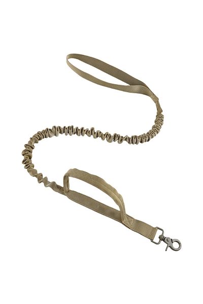 Choice Khaki Dog Tactical Leash ，outdoor Training Dog Leash ，1000d Nylon Elastic Leash