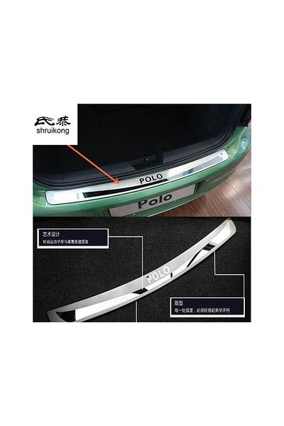 Choice 1pc Roll Shipping Stainless Steel For 2011-2016 Volkswagen Vw Polo 6r Hatchback Back Rear Trunk S...