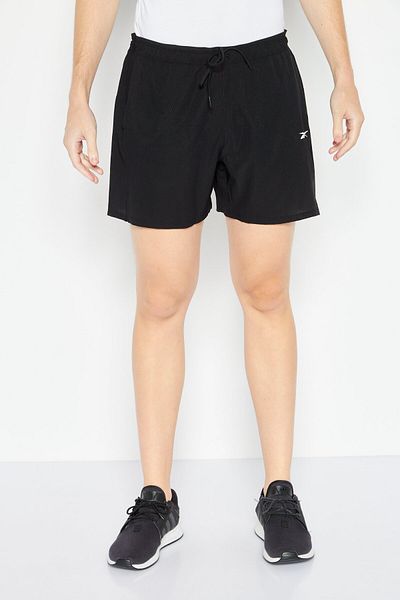 Reebok شورت تدريب رياضي للرجال، أسود