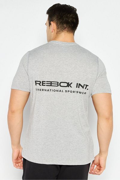 Reebok Men Sportswear Fit Short Sleeve Training T-shirts, Grey