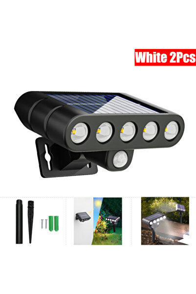 Choice Upgraded-White-2PC 1pc 6-10 LEDs Solar Outdoor Wall Decorative Landsca...