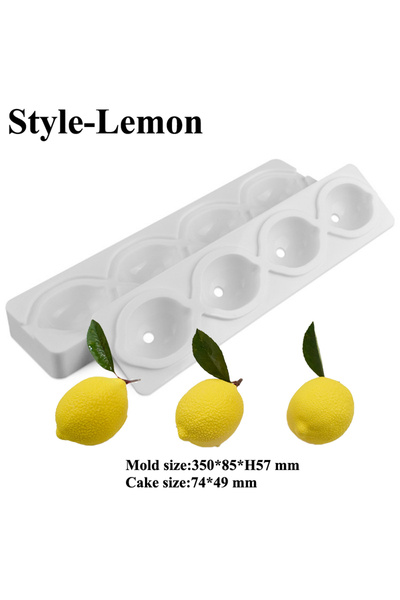 Choice قوالب موس الفاكهة الفرنسية بتصميم الليمون ثلاثي الأبعاد من SHENHONG، 6...