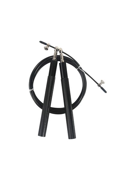Choice Black 1pc/1setjump Rope 360° Swivel Ball Bearing Adjustable Steel Coated Rope Workout Fitness Traini