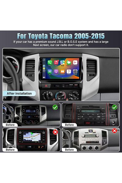 Choice 9 Inch Wireless Carplay Car Radio For Toyota Tacoma 2005-2015 Touch Screen Android Auto Car Video...