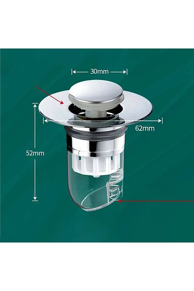 Choice Silver Universal Basin Pop-up Drain Filter Wash Basin Hair Sink Strainer Kitchen Bathtub Stopper Sho