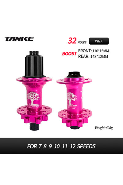 Choice 6 مسامير 32H HG وردي F R TANKE-Boost 12x148، 15x110، محور دراجة من الأ...