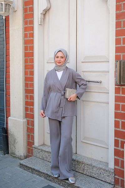 LOCCO Women's Beıge Suit Anthracite
