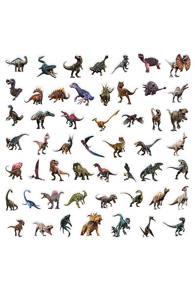 Choice 50pcs A 50pcs Dinosaur Stickers Kids Toy Gift Diy Laptop Phone Suitcase Notebook Ancient Animal Stic
