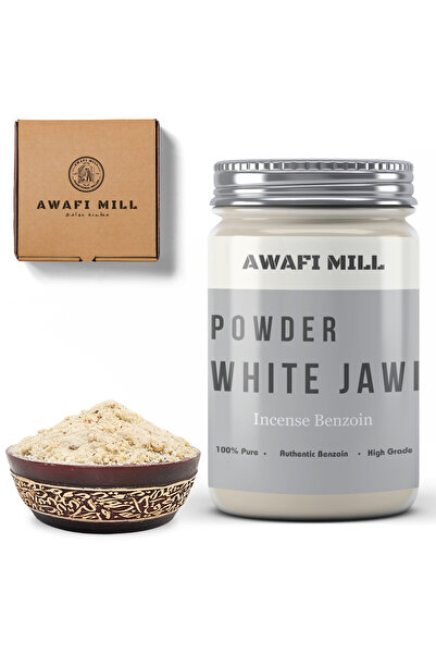 AWAFI MILL جاوي أبيض | مسحوق البنزوين - زجاجة ١٠٠ غرام / ٣.٥ أونصة