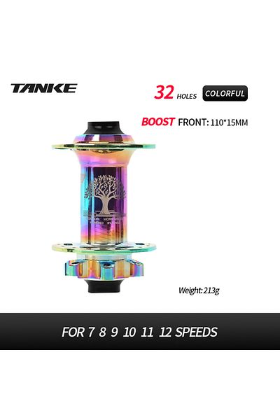 TANKE 6-bolt 32h Colorful Front -boost 12x148,15x110,aluminum Bicycle Hub,32 Holes 120 Clicks 4bearin
