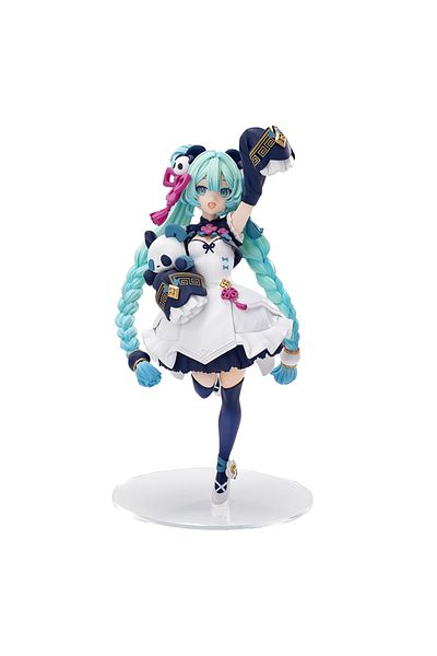 BANDAI no box 18CM Anime Hatsune Miku Figure National Style Fashion Panda MODERNCHINA Model Toy Gift Collec