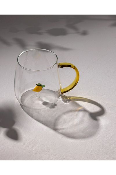 Madame Coco Lucia Borosilicate Glass Mug - Yellow - 400 ml