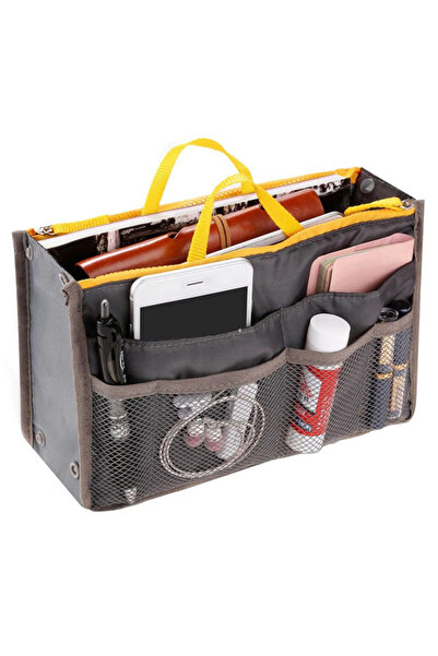 Choice حقيبة تنظيم مستحضرات التجميل النسائية باللون الرمادي الداكن، حقيبة يد ...