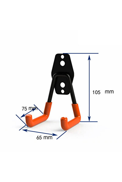 Choice خطافات تعليق الدراجات المقاومة للانزلاق باللون البرتقالي مقاس 5 لتنظيم...