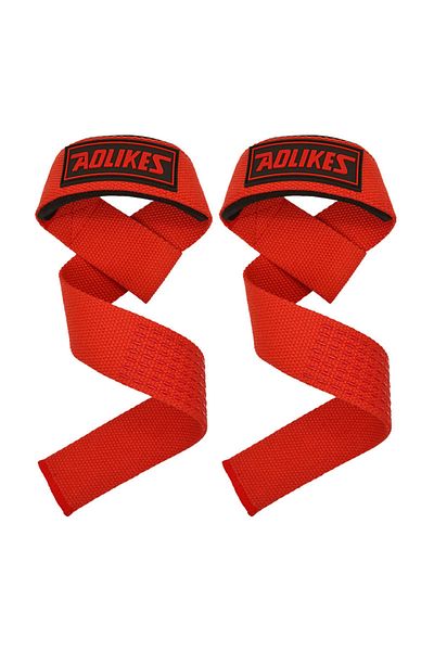 Aolikes Red AOLIKES Fitness Lifting Wrist Strap Brace for Weightlifting Crossfit Bodybuilding Support Dumbbe