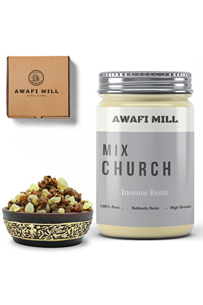 AWAFI MILL مزيج الكنيسة | اللبان والمر - زجاجة ١٠٠ غرام / ٣.٥ أونصة