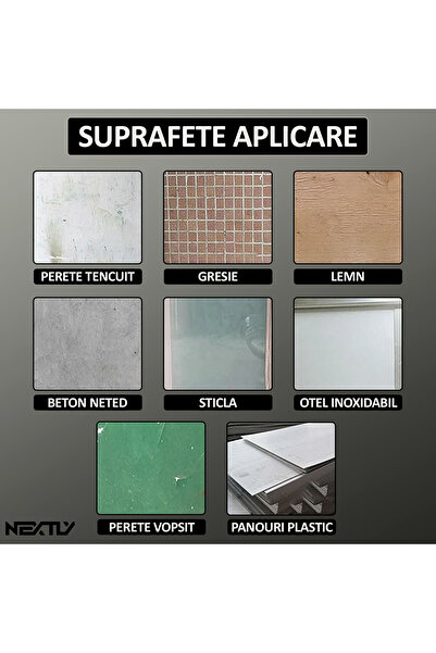 NEXTLY Set of 10 Self-Adhesive 3D Wallpaper, For Wall Or Ceiling, Waterproof, Adjustable, Surface