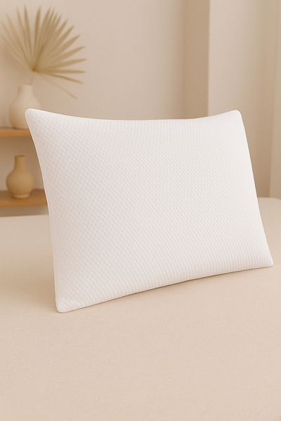 Nehos tekstil Bamboo Honeycomb Pillowcase 50X70 cm – Zippered, Antibacterial, Pillowcase (1 Piece White)