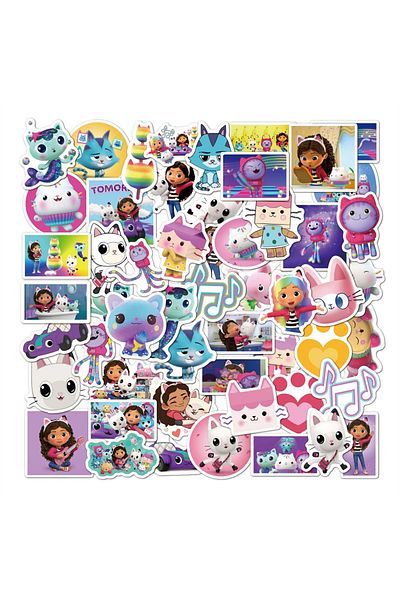 Choice A208527-50pccs 50pcs Hand-painted Animation Gaby’s Dollhouse Sticker Animation Waterproof Diy Graffi