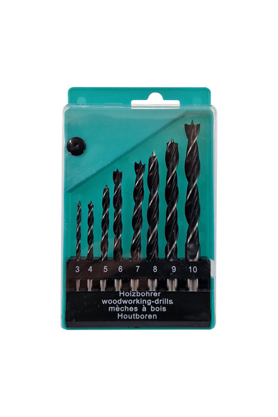 flores Σετ τρυπανιών, πλαστικό κουτί, 3 - 10 mm, 8 τεμάχια