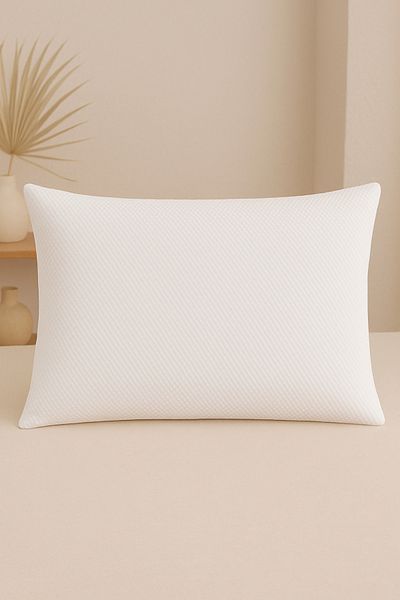 Nehos tekstil Bamboo Honeycomb Pillowcase 50X70 cm – Zippered, Antibacterial, Pillowcase (1 Piece White)