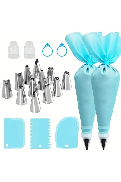 Siliko World طقم كريم دويو حجم صغير ستانلس ستيل شانتي دويو 14 قطعة حامل وحقيبة إجمالي 21 قطعة