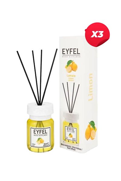 Eyfel Lemon room air freshener with sticks, 120ml X3