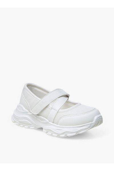 Flora Bella by Shoexpress Textured Mary Jane Shoes with Hook and Loop Closure
