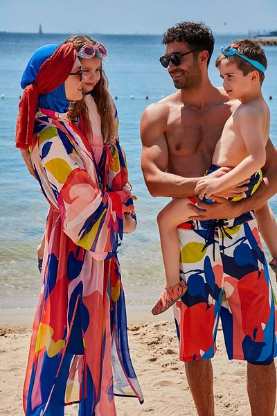 Marina Patterned Colorful Kimono Kaftan P2330