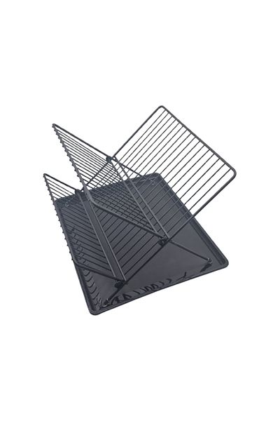 flores Dish drainer, two levels, matte black, 35 x 29 x 24 cm