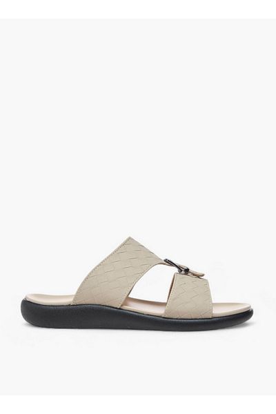 LBL by Shoexpress Men's Weave Detail Slip-On Comfort Sandals with Buckle