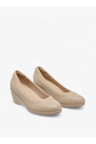 Flora Bella by Shoexpress Solid Slip-On Comfort Shoes with Wedge Heels