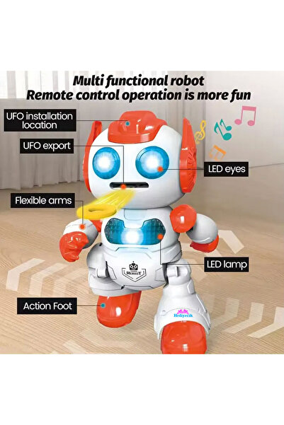 hediyecik Rc Uzaktan Kumandalı Akıllı Robot Programlanabilir 9 Fonksiyonlu 22 Cm