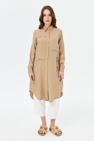 Esswaap Tunic Mink with Battery Detail