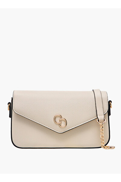 Celeste Textured Crossbody Bag with Detachable Chain Strap and Flap Closure - W 4 x H 12.5 x D 21 cm