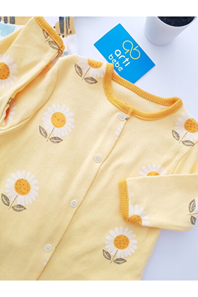 artıbebe Bee 3-Piece Baby Rompers, 100% Cotton Baby Rompers Newborn