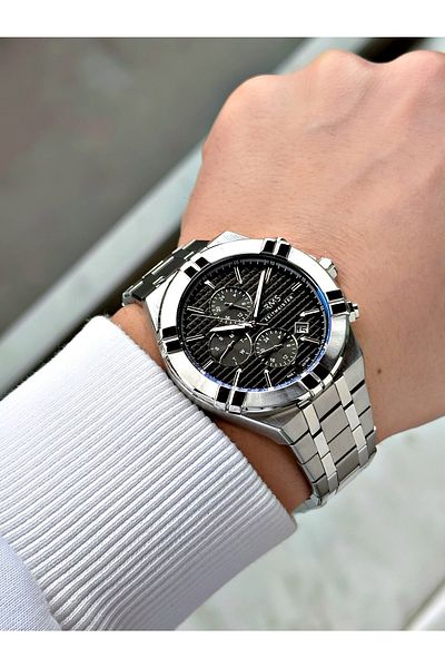 Romanson Function 5 Atm Waterproof Steel Band Steel Case Men's Wristwatch 154203