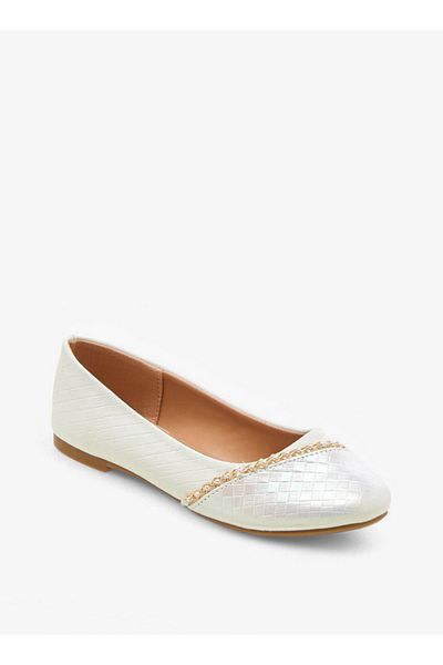Flora Bella by Shoexpress Embellished Slip-On Ballerina Shoes