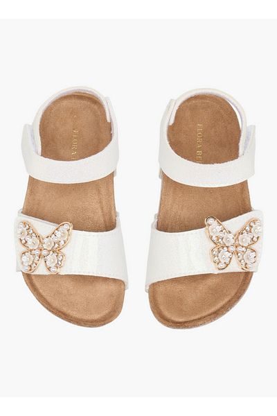 Flora Bella by Shoexpress Butterfly Accent Sandals with Hook and Loop Closure