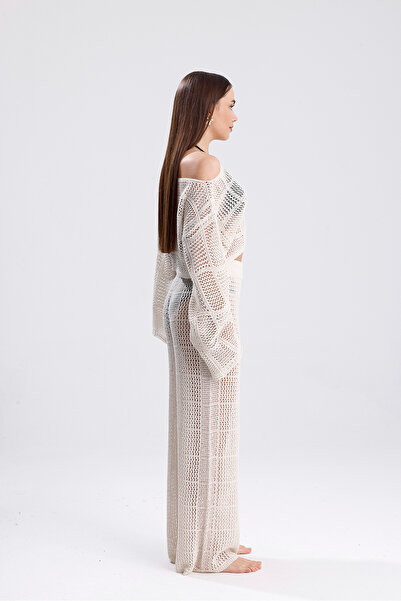 YUGA KNİTTİNG ΓΥΝΑΙΚΕΙΑ ΠΛΕΚΤΑ ΠΛΕΚΤΑ ΣΥΝΔΥΑΣΜΟΣ ΦΟΡΕΜΑ ΠΑΡΑΛΙΑΣ