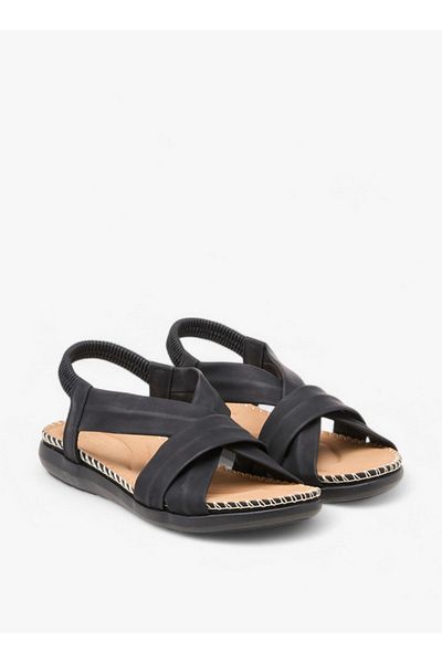 Flora Bella by Shoexpress Solid Cross Strap Slingback Sandals