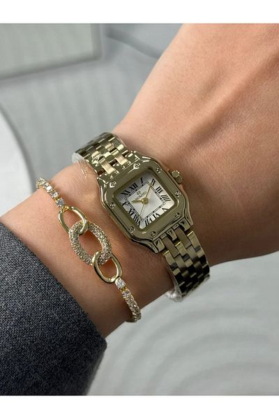 Homies Guaranteed Premium Women's Wristwatch Gold (White Dial) Rshms-174