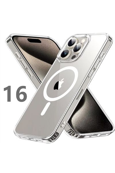 PUFO Husă de protecție compatibilă pentru iPhone 16 Pro, transparentă